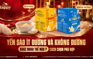 YẾN SÀO ÍT ĐƯỜNG VÀ KHÔNG ĐƯỜNG KHÁC NHAU THẾ NÀO? CÁCH CHỌN PHÙ HỢP