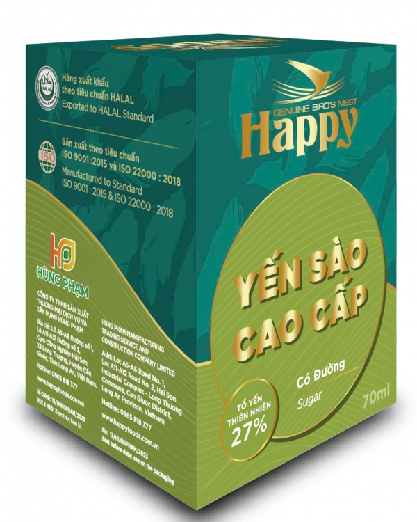 Yến Sào Có Đường 27%	